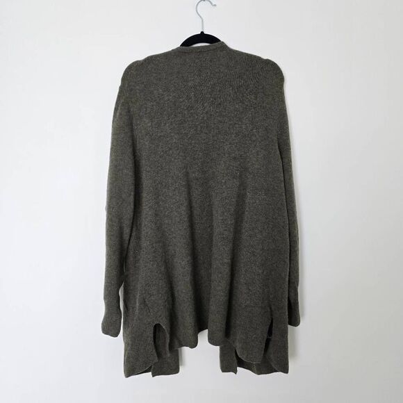 Madewell Sweater Women's 2X Green Knit Cozy Walker Open Front Cardigan‎ Stretch - Picture 6 of 6